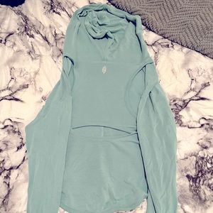 Free People “Back Into It” Open-Back Hoodie